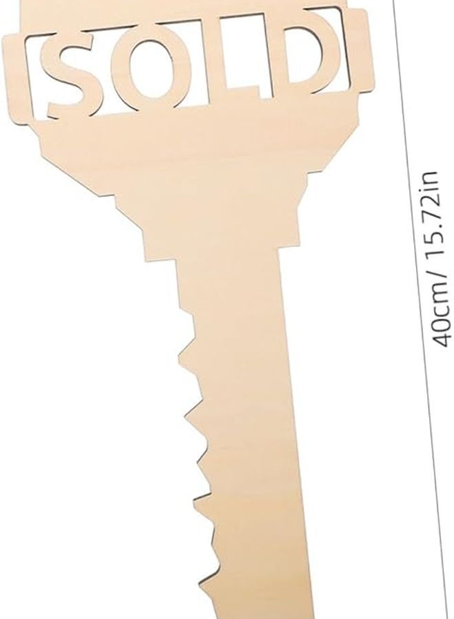 IMIKEYA Wooden Key Pendant Hanging Decor For Home Window Photography Prop - Image 2